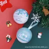Latas de Lata Esféricas de Natal em Estoque para Embalagem e Armazenamento de Doces Infantis, Latas Redondas para Decorações de Véspera de Natal