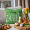 Funda de almohada de Pascua de Amazon con estampado de dibujos animados de conejo, cojín decorativo para sala de estar, sofá, cojín al por mayor