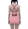 Traje de Baño de Natación de Competición al por Mayor para Mujer, de una Pieza, Triángulo, Conservador, Escote Bajo, Cobertura Total, Secado Rápido, Ropa de Baño Deportiva para Entrenamiento para Niñas