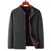 Jaqueta masculina de algodão quente com enchimento de plumas para idosos, espessada com fleece, estilo pai, casaco de algodão quente, jaqueta de algodão elástica para homens mais velhos, roupa externa plus size