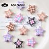 Colgante de estrella de cinco puntas con cuentas sueltas, diseño popular, con forma de estrella de cuadros, ideal para hacer tú mismo y llavero con cuentas.