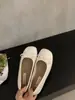 Mocasines planos de estilo de noche con lazo, suaves, para mujer, primavera y otoño, poco profundos, estilo francés de ballet, zapatos de abuela de suela blanda