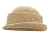 Sombrero de pescador elegante de ala ancha estilo Hepburn francés de fieltro de lana de alta gama Otoño/Invierno Adelgazante de rostro Temperamento