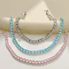 Pulsera de Zirconia de Color Sólido para Mujer, Moderna y Versátil, Exquisito Estilo para el Trabajo, Pulsera Brillante de Nicho, Pulsera Pequeña de Serie de Color Puro