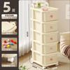 Estante de almacenamiento con carrito, móvil, de pie, para sala de estar, dormitorio, mesita de noche, suministros para bebés, estante de almacenamiento de refrigerios para bebés de varias capas