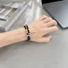 Pulsera de doble bucle para pareja de labradorita y obsidiana, nuevo anillo auspicioso de nube corriendo estilo chino, pulsera de lujo ligero