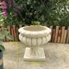 Accesorios de Boda Estilo Europeo Exteriores Yeso Cuadrado Columna Romana Soporte para Flores Base para Maceta Adorno de Decoración de Suelo