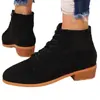 Botas Martin Femininas 2026 Inverno Novo Estilo Botas Curtas de Camurça Caimento Justo Cadarço Zíper Botas Femininas