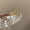 Anillo Abierto de Lujo con Forma de Serpiente de Hueso de Serpiente con Diamantes Completos Nuevos para Venta en Vivo de Influencer para Mujer Anillo con Textura para Dedo Índice