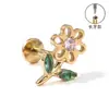 Aretes de Aleación de Titanio F136, Aretes Largos Finamente Tallados para Hélice Auricular, Piercings para Labio con Circonita, Joyería para Piercings Corporales de Titanio G23