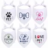Bandanas para perros personalizadas, pañuelos triangulares, collares para mascotas, producción de muestras, fabricante profesional de marcas, procesamiento y personalización al por mayor