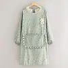 Elegante Delantal de Lona para Cocina, Delantal Doméstico para Mujeres, Repostería, Floristería, Ropa de Trabajo de Manga Larga, Específico para Restaurante de Catering