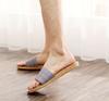Pantuflas de Lino Pantuflas para Casa Pantuflas de Interior Piso de Madera Silenciosas Antideslizantes Suela Gruesa Pantuflas de Verano para Hombre y Mujer