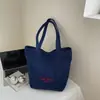 Bolsa de lona de grande capacidade para mulheres, nova bolsa tote de ombro estilo coreano ins 2025, bolsa para estudantes para aula e trabalho