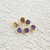 Banho de Ouro 18K 3mm Importado Redondo Quatro Garras Zircônia Garra Diamante Pulseira Colar DIY Zircônia Acessórios de Joias