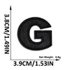 Parches Qiansheng en stock con letras y números en inglés de lentejuelas negras con adhesivo termofusible para decoración de ropa y bolsos