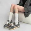 Calcetines de punto transpirables finos para primavera y verano, moda americana, color liso Joker, calcetines hasta la pantorrilla ~ calcetines apilados para llevar en capas, súper bonitos ~