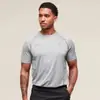 Gimnasio Transfronterizo Nuevo Músculo Fitness Manga Corta Hombre Deporte Marca de Moda Malla Transpirable Cuello Redondo Top Camiseta de Entrenamiento para Correr