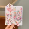 Caja de regalo de joyería para niños, juego de joyas para el cabello de niña pequeña, regalo de cumpleaños, collar de princesa, pendientes, caja portátil al por mayor