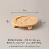 Soporte de Madera para Doble Comedero de Mascotas con Comedero de Cerámica Integrado para Gatos, Soporte Elevado para Bebedero con Protección para el Cuello para Mascotas