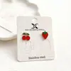Pendientes de acero de titanio de alta calidad, de venta caliente, modernos, nuevos, que conservan el color, para mujer, estilo de moda europeo y americano versátil de lujo ligero