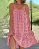 Verano 2026 Nuevo Llegada Amazon Deseo Estilo Pastoral Europeo Americano Dobladillo Ancho Floral Sin Mangas Camisola Chaleco Vestido