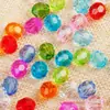 36 Cuentas de Esquina Facetadas Acrílico Transparente Cuentas Sueltas de Colores Cuentas para Jarrón Cuentas Hechas a Mano con Galvanoplastia DIY Accesorios para Joyería