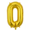 Cadena de Celebridad de Internet de Amazon Globo de Película de Aluminio Número 0 Dorado Globo Boda Bar Ktv Cumpleaños Globo de Película de Aluminio