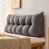 Cojín de mesita de noche, cama tatami con acolchado suave, almohada doble larga para respaldo, soporte lumbar, cojín de respaldo de cama, cojín de mesita de noche, tamaño grande