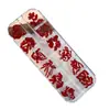 Decoraciones de Moño Esculpidas Suaves para Uñas Paquete Mixto de 12 Rejillas Rojo Vino Transparente Mariposa Moño DIY Decoración de Uñas para Año Nuevo
