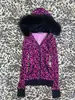 2025 Outono Novo Rosa Estampa de Leopardo Europeu e Americano Retrô Moda de Rua Roupas Cardigan com Zíper Moletom com Capuz