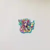 Novo Patch de Acrílico Desenho Animado Fofo Letras Decorativas Patches de Anime Ornamentos Divertidos de Presilha de Cabelo Shake-Shake Acrílico