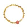 Pulsera Jinpo Ágata Roja del Sur Perla Natural para Mujer Simple Hecha a Mano Diseño Cuerda Sangrante Pulsera de Cuentas B3336