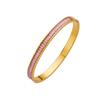 Pulsera Ins Retro Moda Europea y Americana Diamante Cuadrado Acero de Titanio Transfronteriza para Mujer Lujo Accesible Francés Diamante de Color Acero Inoxidable