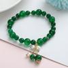 Pulsera de Piedra de Color Original de Jade Natural Nueva Moda Femenina Personalidad BFF Pulsera de Perlas de Cristal con Cuentas Joyería