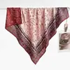 Bufanda Grande Azul de Algodón Lino con Patrón de Anacardo 90% Bufanda de Seda Protector de Cuello Estilo Coreano para Mujer Chal Pañuelo Fino para la Cabeza Bufanda de Terciopelo Rosa