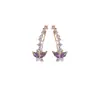 Diseño Único, Estilo Simple y Elegante, Pendientes Versátiles de Mariposa Incrustados con Diamantes para Mujer, Modernos, Elegantes, Lujo Ligero, Pendientes de Nuevo Estilo 2026