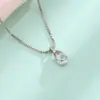 Collar de Gota de Agua con Circonita Geométrica para Mujer, Estilo Ins, Sencillo y Etéreo, Cadena para Clavícula Lágrimas de Belleza, Moderno y Elegante