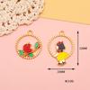 Accesorios de joyería DIY de Princesa Apple, zapatos de cristal, pendientes estilo coreano para niñas, colgante de aleación con esmalte al aceite, productos semiacabados hechos a mano