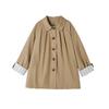 Chamarra Cortavientos Princess Yuanyuan para Mujer 2026 Otoño Nuevo Estilo Coreano de Longitud Media Holgada Casual Abrigo Color Caqui