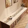 Tapete de Mesa Retro Floral para Gabinete de TV, Tapete Longo Impermeável para Proteção de Bancada, Tapete Antiderrapante para Aparador, Tapete de Mesa de Centro para Sala de Estar