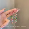 Pendientes de borlas de camelia de lujo ligero para mujer, pendientes de diseño nicho con temperamento de alta calidad, pendientes estilo francés Chanel