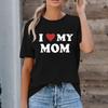 Comercio exterior Código europeo y americano Camiseta Día de la Madre Patrón DIY En stock Algodón 180g Manga corta Amazon Venta al por mayor Camiseta estampada