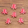 10 Colgantes de Acero Inoxidable Multicolor Dorado de Doble Cara con Goteo de Aceite para Peces, Cangrejos, Delfines, Corales, Caballitos de Mar DIY para Viajes de Commuting a la Moda