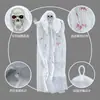 Decoración de Halloween: Fantasma colgante de calavera simulada manchada de sangre blanca, un accesorio novedoso muy vendido para ventas transfronterizas, directo del fabricante