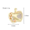 Cobre Oro RealOro Corazón Perla Moda Comercio Exterior Transfronterizo DIY Joyería Cobre Circonita Microincrustado Accesorios Colgantes