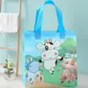 Bolsa de Tote de Animales de Granja de Dibujos Animados No Tejida Bolsa para Empaquetar Regalos de Cumpleaños Bolsa de Tote Impresa No Tejida Exterior Impermeable