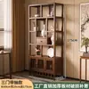 Novo estilo chinês bogu prateleira sala de chá suporte de exibição de chá conjunto de chá de madeira não sólida armário de chá prateleira de armazenamento divisória de exibição