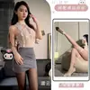 Traje Puromente Sedutor de Secretária, Vestido Sexy de Renda Vazada Transparente, Bodycon Sexy de Secretária para Date