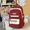Nova Mochila Versátil de Alta Capacidade, Estilo Ins, Leve, Fashion, Cor Sólida ou Color Blocking, para Meninas do Ensino Fundamental e Médio